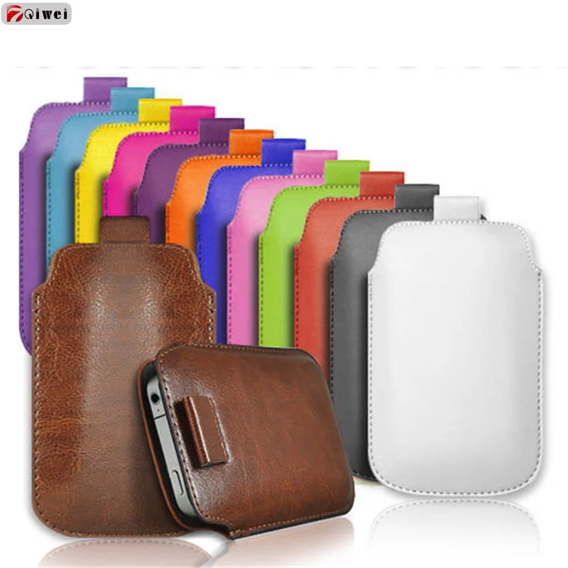 For iphone 7 Case Pocket Rope Holster Pull Tab Sleeve Pouch Case Cover For iphone 7 8 Plus X 5 SE 6 6S Leather Capa For iphone 6