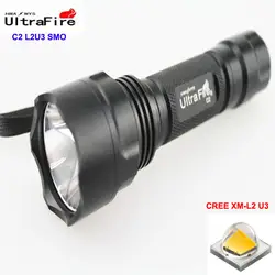 U-F C2 CREE XM-L2 U3 1800lm холодный белый свет 3 режима Высокий> Средний> Низкий SMO светодиодный фонарик (1x18650)