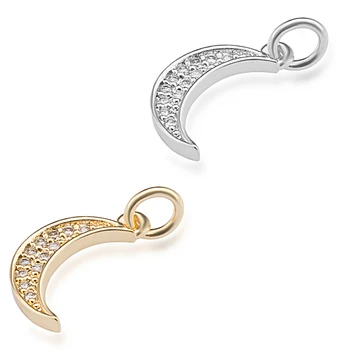 

DIY Jewelry Fittings Supplies moon Charms Connector Accessories For Women Bracelet Earrings Necklace Making ZSS418