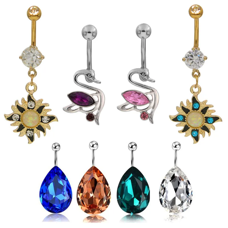 

1Pc Sexy Factory Price Anti Allergy Simple Lounger Titanium Earrings Ear Nail Belly Button Rings Navel Piercing Drop Shipping