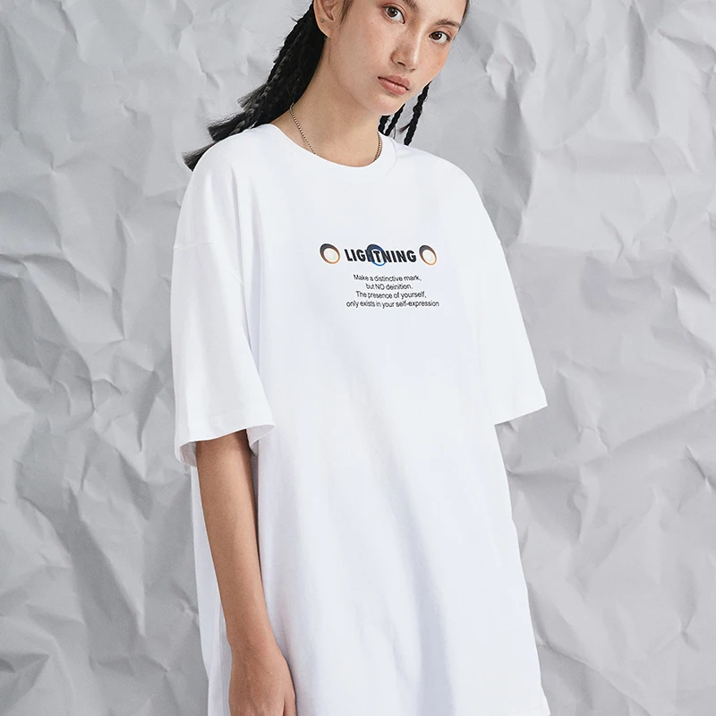 Космос астронавт молния футболка для женщин 2019SS круглый вырез негабаритных хип