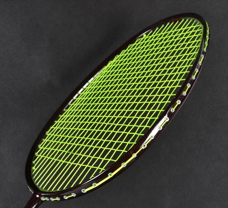 2017 nueva llegada wowen 3u alta libras Bádminton raqueta 100% entrenamiento de carbono Bádminton raqueta entrenamiento raqueta