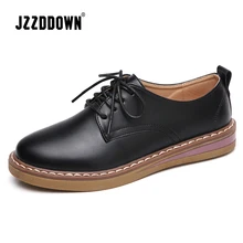 JZZDDOWN/женские туфли-оксфорды; теплая женская обувь из натуральной кожи на меху; женские ботинки-Лоферы больших размеров; женские кроссовки