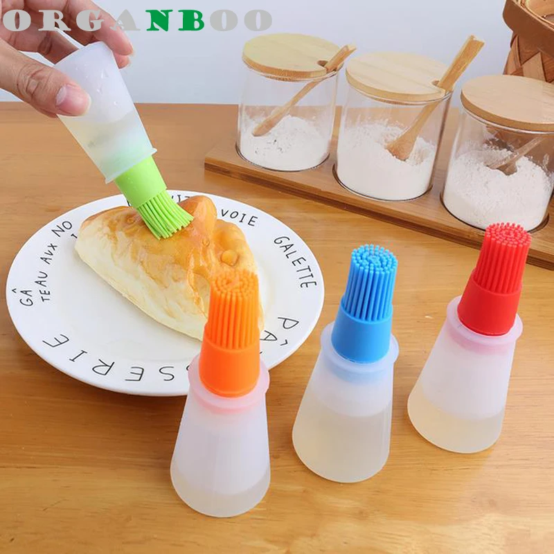 

1PC Food Grade Silicone Barbecue Brush High Temperature Oil Brush Baking Tools Grill Oil Bottle Brush Kitchenware Brush