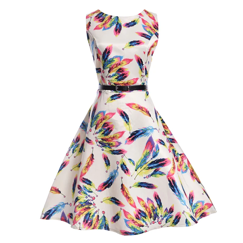 

Summer Autumn Dresses Women 2019 Sexy Elegant Vintage A-line Short Audrey Hepburn Floral Print Party Dresses Female Vestidos