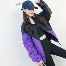 Весенне-осенние женские пальто с длинными рукавами, женская модная повседневная верхняя одежда со стоячим воротником, свободные куртки с буквенным принтом, Z252