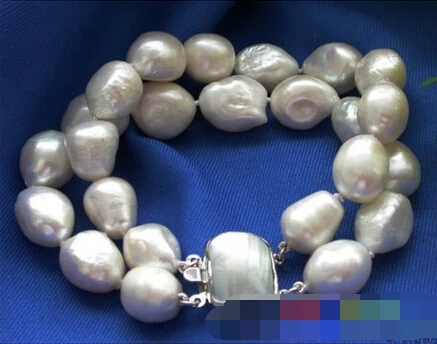 

01144 2ROW 8" BAROQUE WHITE CULTURED PEARL BRACELET