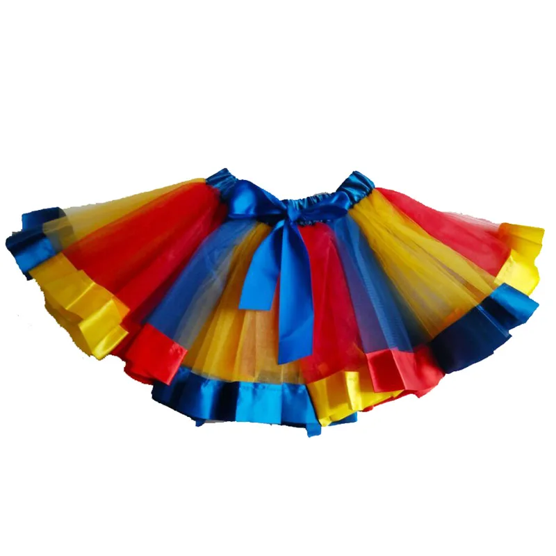 Saia do Bebê Saia com Fita de Tule Crianças Íris Tutu Meninas Partido Princesa Pettiskirt 5 High Quality Mamãe e Bebê