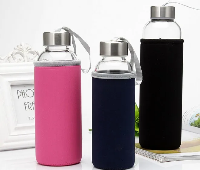 1PC 280ml 420ml 550ml Travel Car Shatterproof hand Portable Glass Water