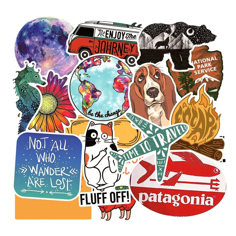 

17Pcs Hot Coloful Laptop Skin Notebook Stickers PVC Waterproof Fun Computer Stickers For MacBook/Xiaomi Fashion Laptop Stickers