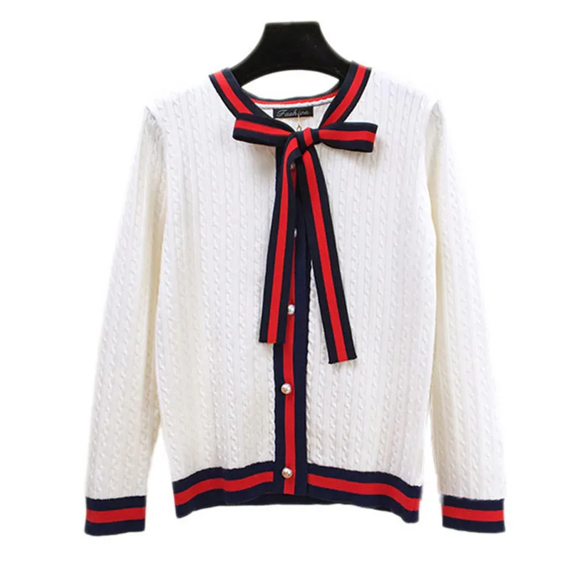 2019 Autumn New Women Knit Cardigan Fashion Bow Tie Long Sleeve Female Knitwear Pearl Single-Breasted Slim Knitted Sweater Lj340 2019 Autumn New Women Knit Cardigan Fashion Bow Tie Long Sleeve Female Knitwear Pearl Single-Breasted Slim Knitted Sweater Lj340