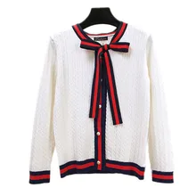 2019 Autumn New Women Knit Cardigan Fashion Bow Tie Long Sleeve Female Knitwear Pearl Single-Breasted Slim Knitted Sweater Lj340 2019 Autumn New Women Knit Cardigan Fashion Bow Tie Long Sleeve Female Knitwear Pearl Single-Breasted Slim Knitted Sweater Lj340