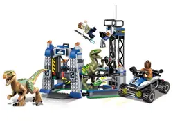 Мир Юрского периода 2 динозавров цифры тираннозавр Велоцираптор собрать блоки Классические игрушки для детей