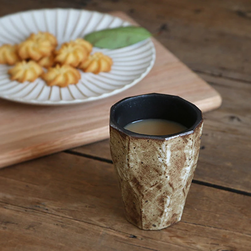 

BAISPO Ceramic Clay Japanese Style Coffee Mugs Retro Portable Eco-Friendly Mug For Milk Beer Tea Drinkware Cafe Drewing Cup