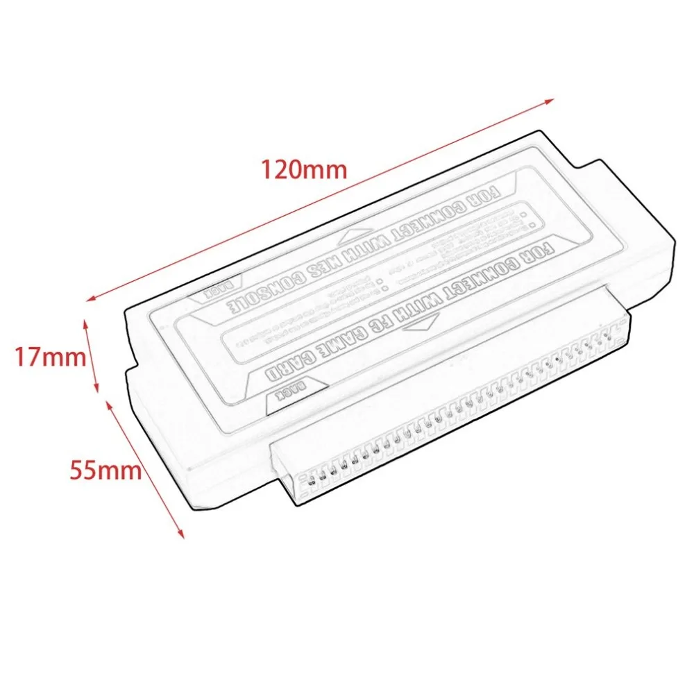 Для nintendo Professional маленький размер FC-NES 60 Pin-72 Pin адаптер конвертер подходит для игровой консоли nintendo NES D8F5