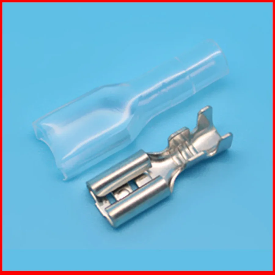 200Sets/Lot 4.8mm with transparent sheath inserted spring Crimp