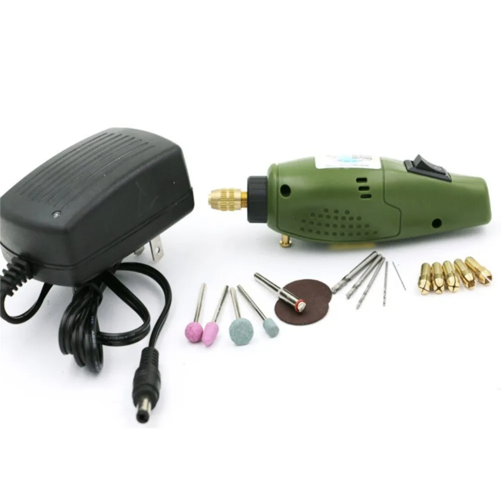 Мини В электрическая дрель набор 12 В DC шлифовальный инструмент для фрезерования полировки гравировка электрическая шлифовальная машина