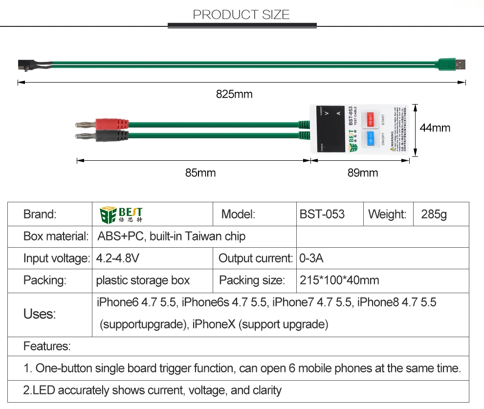 Высокое качество для iPhone X 8 7 7 Plus 6S 6 6P Инструменты для ремонта мобильных телефонов быстрая защита тока Outils источник питания Загрузочная линия