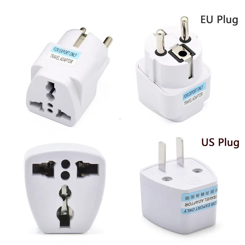 

Universal US UK AU To EU Plug USA To Euro Europe Travel Wall AC Power Charger Outlet Adapter Converter 2 Round Pin Socket