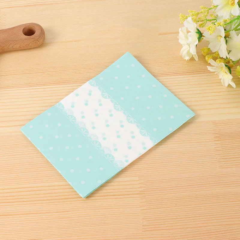 Блокнот бумажный вечерние свадебные украшения нуга оберточная бумага подарочная коробка для печенья закуски Упаковка конфет мешок милый мультфильм - Цвет: Blue dots