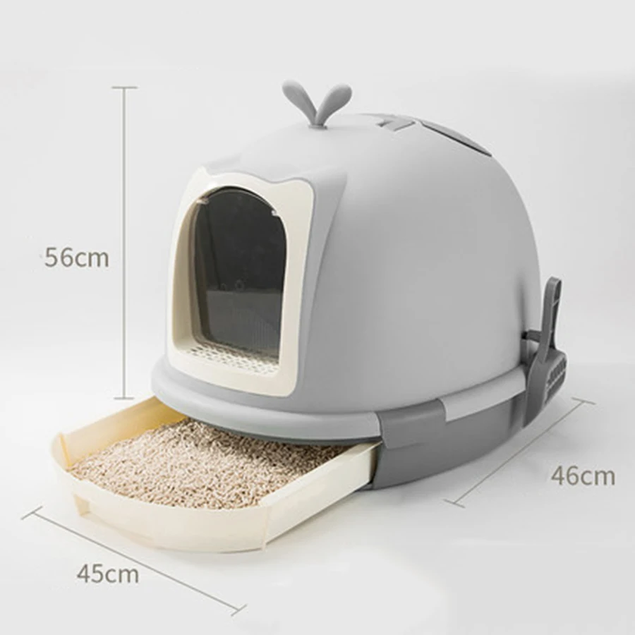 

Large Cat Litter Box Closed Toilet Pet Supplie Sand Box Toilet Training Cat Kit Kattenbak Wc Gato Katzen Klo Rabbit Litter 30MC7