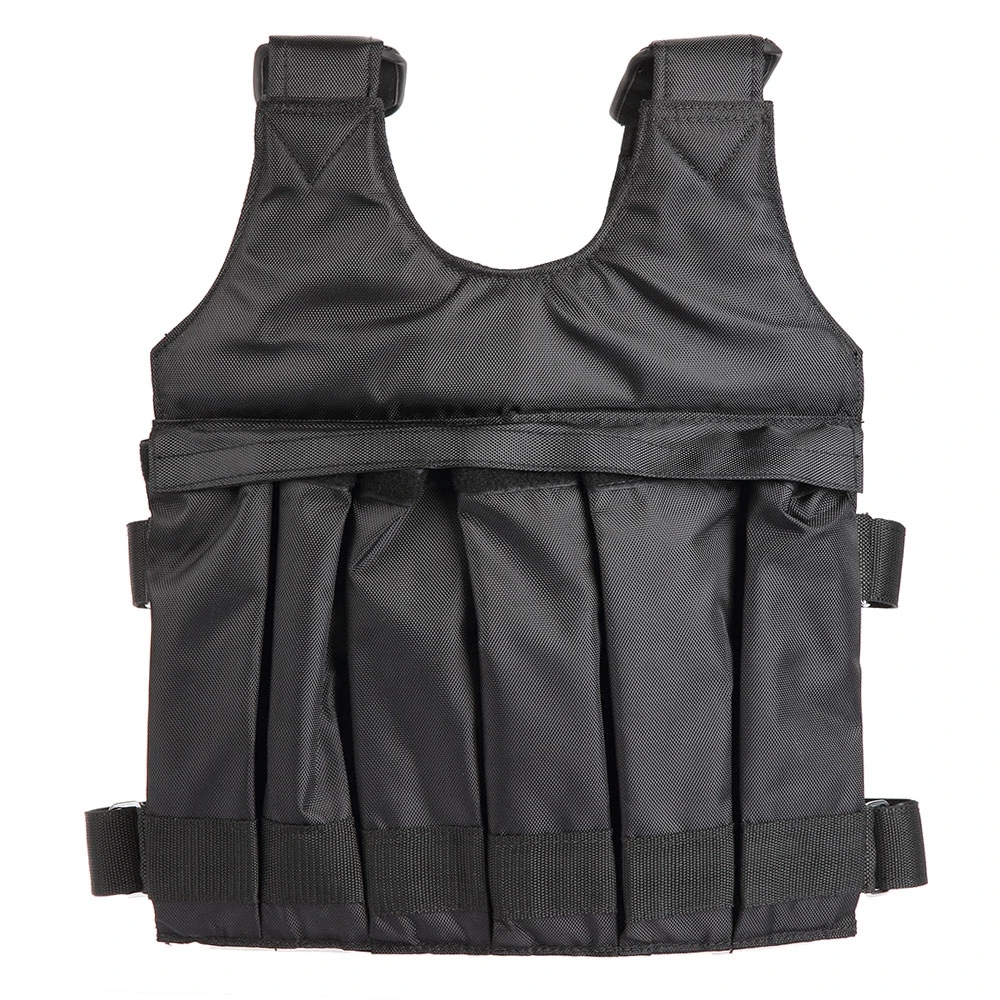 50 кг загрузки взвешенный жилет для оборудование для бокса регулируемые упражнения Черная куртка Swat Sanda Sparring защиты
