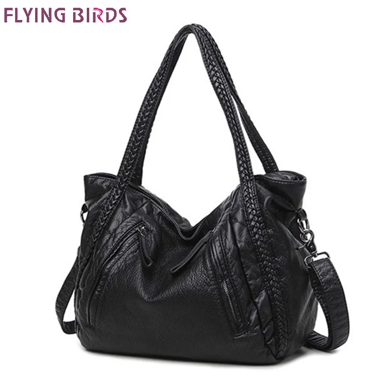 Летающие птицы Большая мягкая кожаная сумка женские сумки через плечо для женщин сумки на плечо женские большие сумки