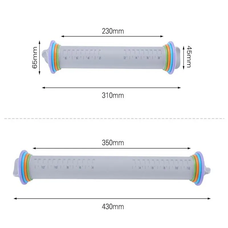 Non-Stick Силиконовая Скалка Фондант Регулируемый Mold Roller DIY украшения торта инструмент Кухня гаджеты Аксессуары для выпечки