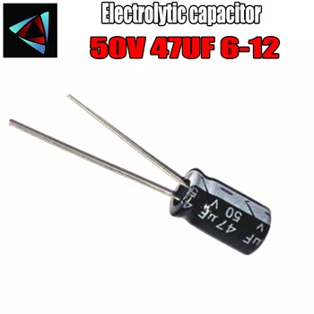 

20PCS Higt quality 50V 47UF 6-12mm 47UF 50V 6*12 Electrolytic capacitor