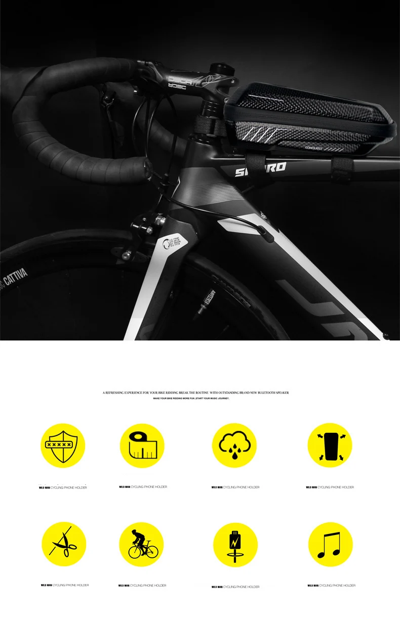 Best 1L Cycling Bag Waterproof EVA Hard Shell Shockproof Big Capacity Bicycle beam bag Double Zipper With Compartment MTB Bike Bags 13