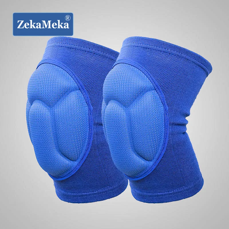 Zekameka 2 قطع سماكة نيباد المتطرفة لاب دعم الركبة حامي الركبة الكوع هدفين ل كرة الطائرة الدراجات الرياضية
