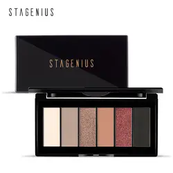 STAGENIUS Новый Тени для век палитры матовый макияж 6 цветов стойкие тени для век паллетка Shimmer тропический призвание тени