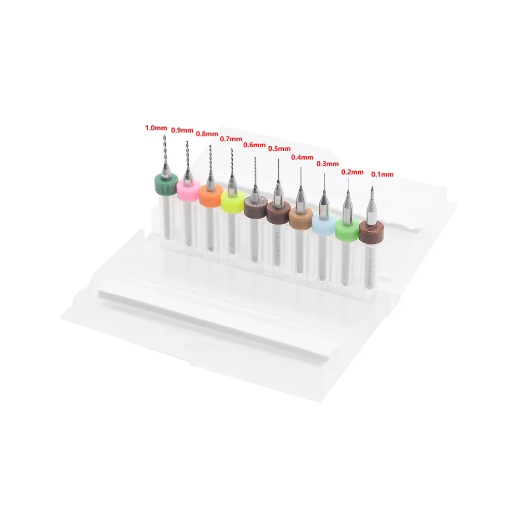 10Pcs 6 Types 0.1-3.0mm PCB CNC Printed Circuit Board Carbide Micro Drill Bits 10Pcs 6 Types 0.1-3.0mm PCB CNC Printed Circuit Board Carbide Micro Drill Bits