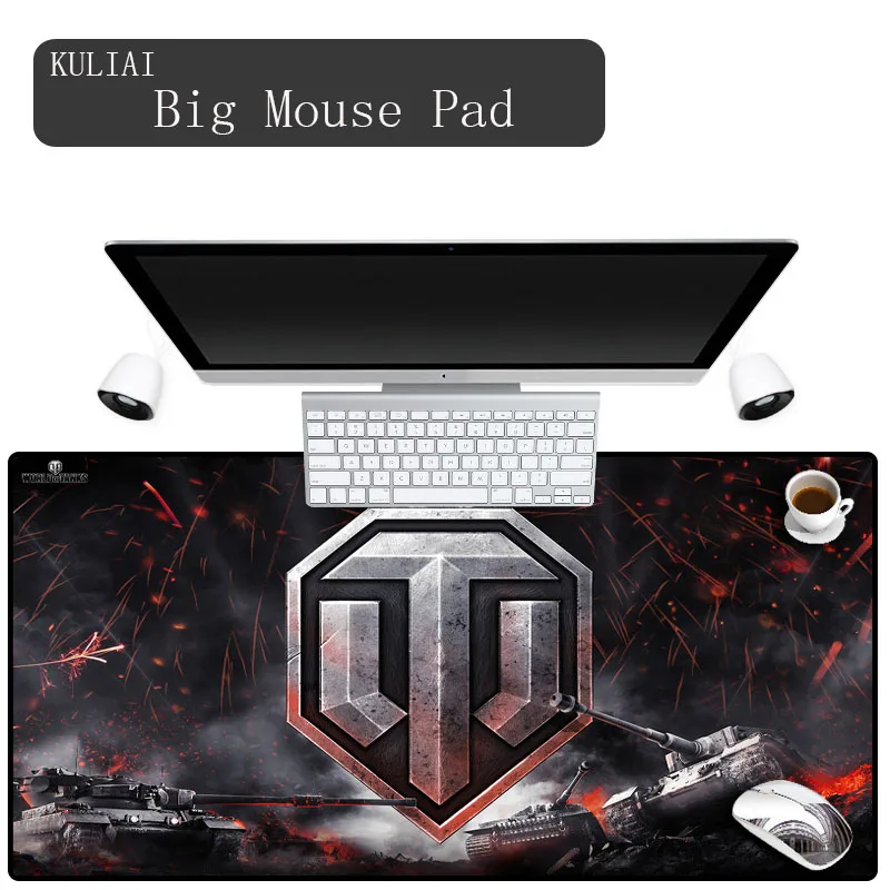 XGZ Large Game Mouse Pad Logo World of Tanks Gaming Player Notebook Mousepad Size 30X60-40X90cm Accept Customized Mats | Компьютеры и
