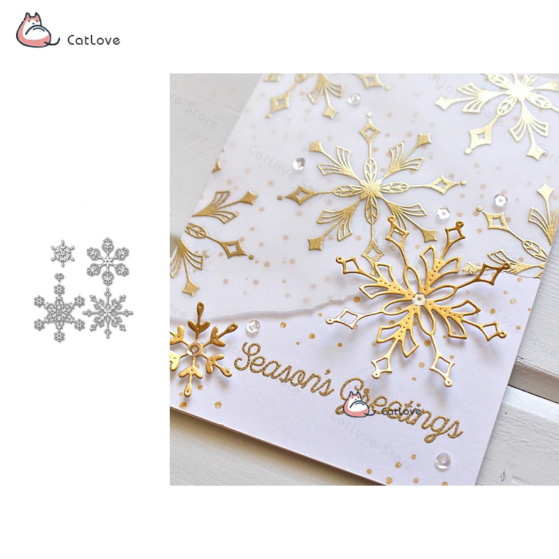 

Snowflake Metal Cutting Dies Christmas Stencils For DIY Scrapbooking Paper Card Decorative Craft Embossing Die Cuts New 2019