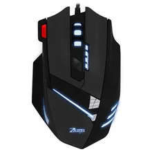 Zelotes T60 Wired Gaming Mouse 7200 DPI 7Buttons Computer Mouse Optical USB Computer LED Mice for PC Laptop Free shipping