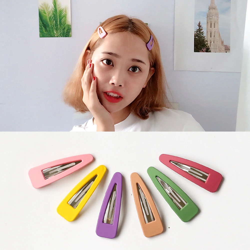 1Pc Cute Hairpins Candy Color Snap Hair Clip for Girls Hair Pins Unique Women's Gift BB Clip Hairclips Hair Accessories