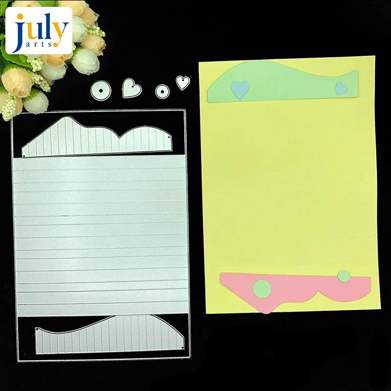 

Julyarts Cutting Dies Heart Rectangle Irregular Figure for Scrapbooking Card Making Album Embossing Paper Crafts Die Cuts