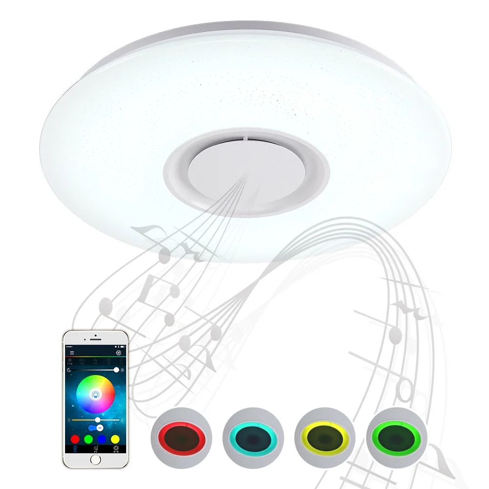 

HENYNET X817Y - 24W - LY Music Color Change Ceiling Light With Smart Bluetooth APP AC 220V Opsanji