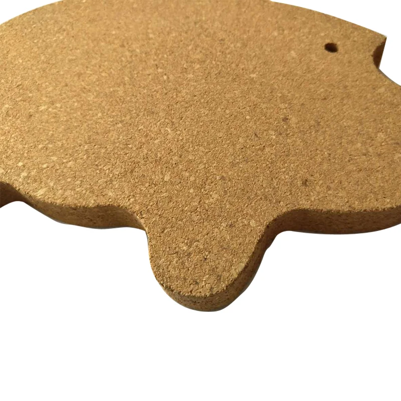 Pig Sharp Cork Wood Message Board Phellem Cork Wooden Bulletin Board Single Hard Wood Wall Thick with Hanging Double Sides