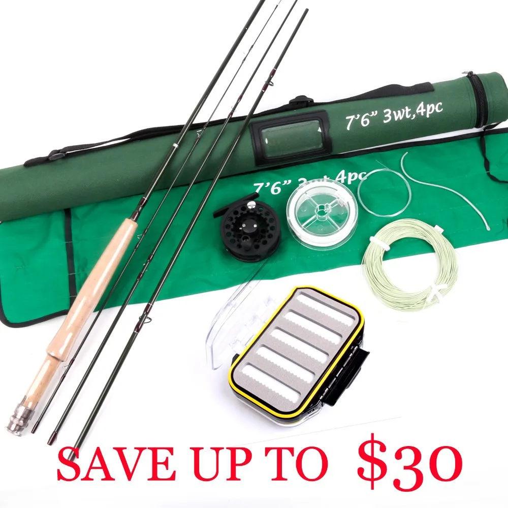Buy Maximumcatch 7.6FT 3wt Fly Rod & Reel Combo Fast