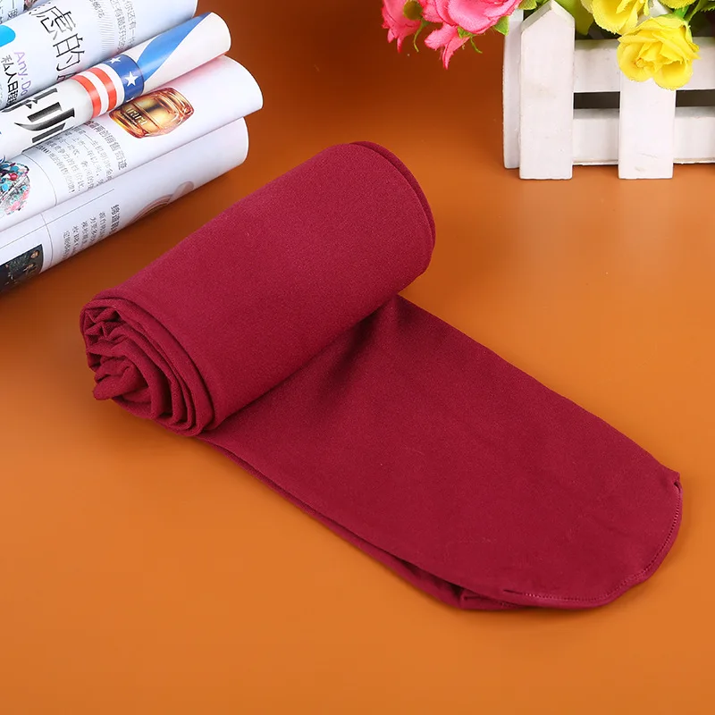 Winered 18 цветов s женские карамельного цвета теплый сексуальный колготки 120D бархатные бесшовные колготки большие эластичные длинные чулки - Цвет: Winered