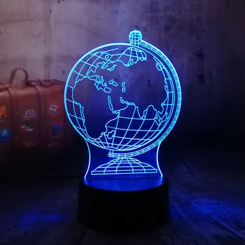

Creative 3D Earth Globe LED Visual Colorful Night Light Illusion Table Baby Sleeping Night Lamp Child Kid Holiday Christmas Gift