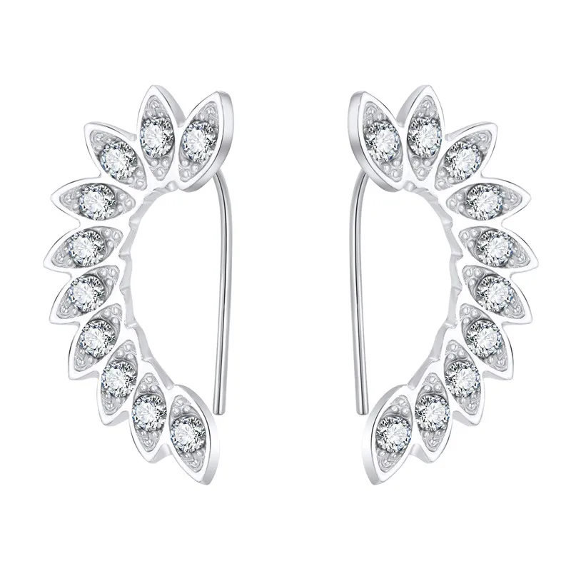 

1Pair Cute Crystal Star Geometric Long Stud Earrings Women Simple Fashion Silver Color Glitter Zircon Earrings Jewelry E376-2
