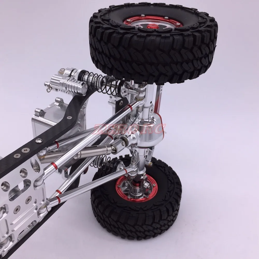 Cool Racing CNC 1/10 Рок Гусеничный алюминиевый осевой SCX10 шасси W/карбоновая рама колесная база 313 мм серебро