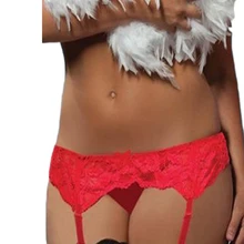 1085 Women’s clothing intimates black/red/white lace garter belt panties see through sexy women underwear plus size lace garter