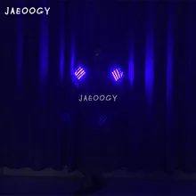 LED Glow Gloves Rave Light Finger Lighting Glow Mittens Magic Black luminous gloves Party supplies halloween