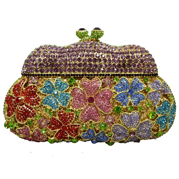 Buy new designer evening bags Golden Unique women clutch bag Hollow Out party