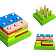 Горячая Деревянные Монтессори головоломки детские игрушки, упорядочивание по геометрической форме доска детские развивающие игрушки для детей Забавный подарок# XX30
