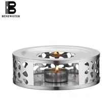 Творческий Круглый чайник из нержавеющей стали подставки свечи нагревательная база чайный набор для подогрева Кофе подогреватель молока плита Чай горшки держатель Чай ware теплые